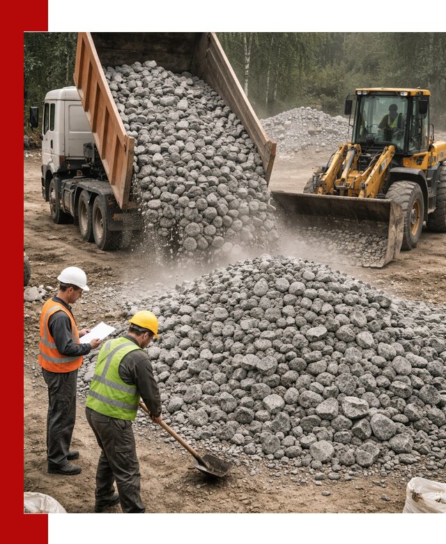 Гранитный щебень фракция 70-150 доставка в Нижнеудинске