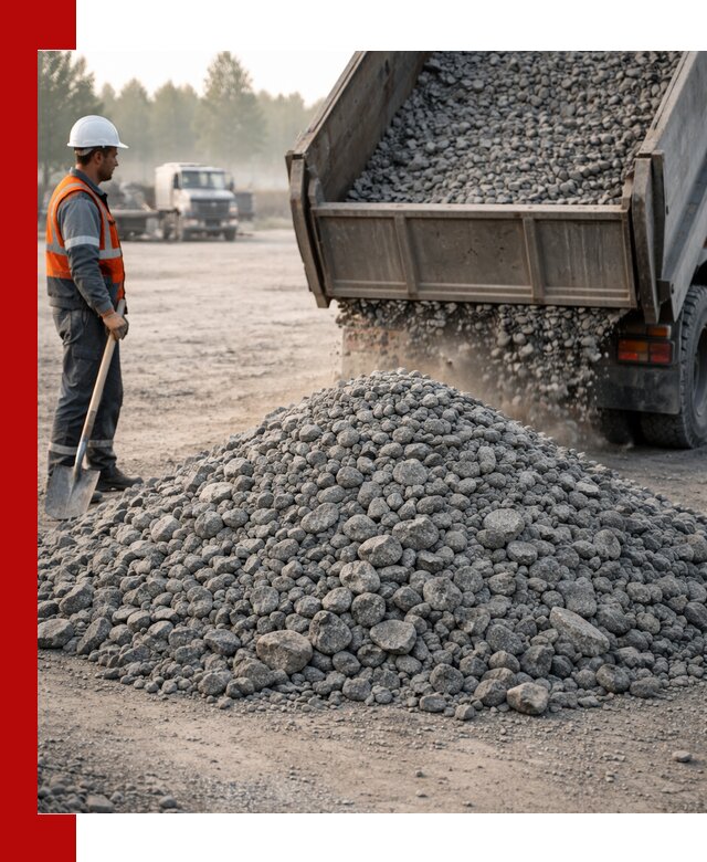 Гранитный щебень фракции 100–201 для строительства в Нижнеудинске