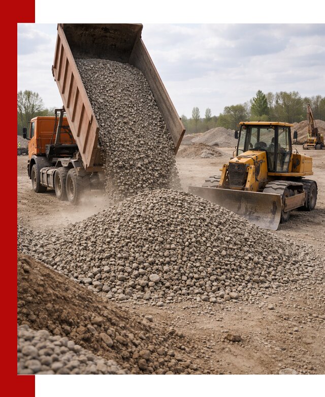 Доставка гравийного щебня фракции 40-70 в Нижнеудинске