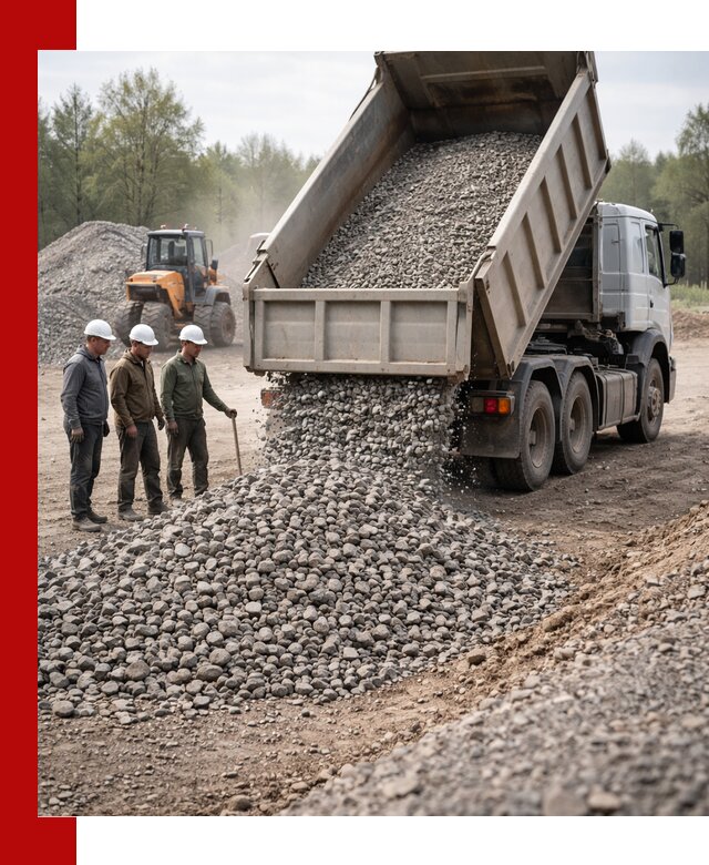 Доставка гравийного щебня фракции 70-120 в Нижнеудинске