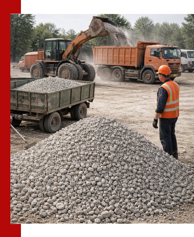 Доставка известнякового щебня фракция 20–40 в Нижнеудинске