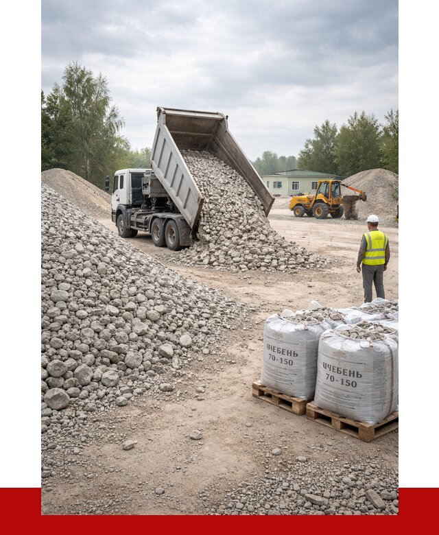 Известняковый щебень фракция 70-150 в Нижнеудинске от 1271 р. | ПРОНЕРУДНжк