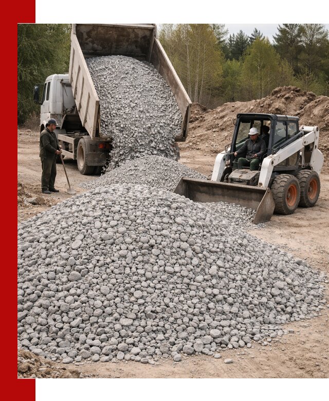 Доставка доломитового щебня в Нижнеудинске напрямую от карьера