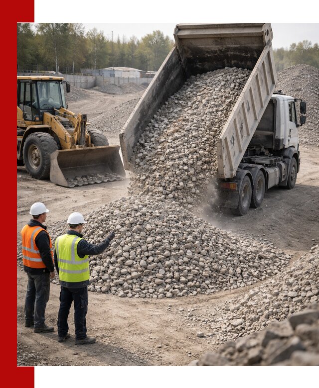 Вторичный щебень фракция 40–70 доставка в Нижнеудинске