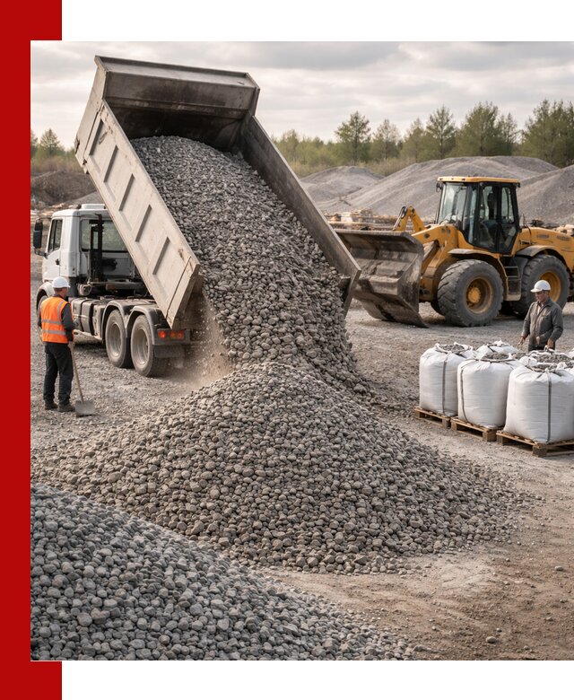 Бетонный щебень фракция 5–20 с доставкой в Нижнеудинске