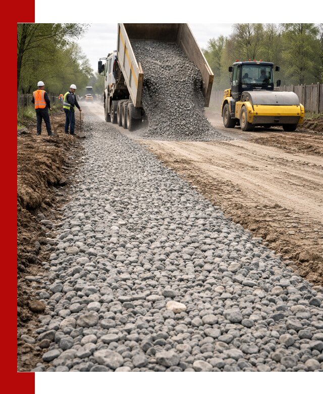 Доставка щебня для отсыпки дорог в Нижнеудинске высокого качества