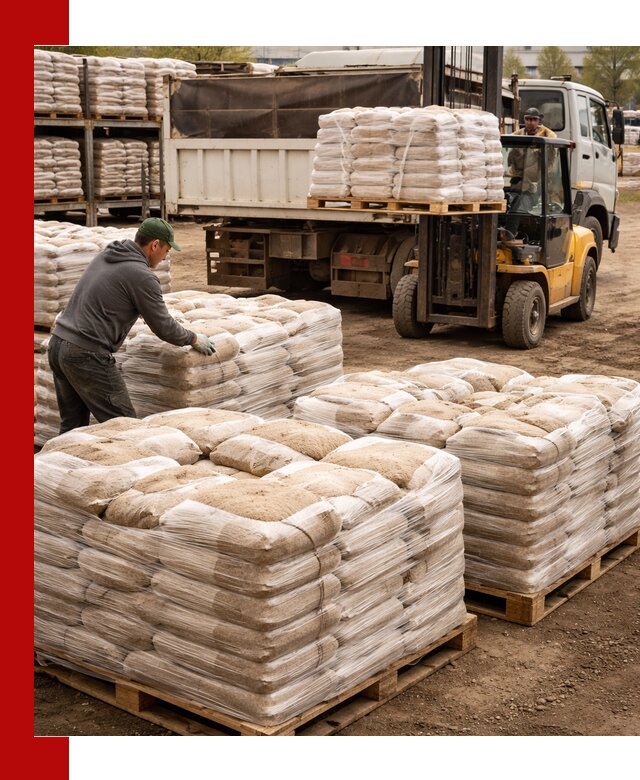 Карьерный песок в мешках с доставкой в Нижнеудинске