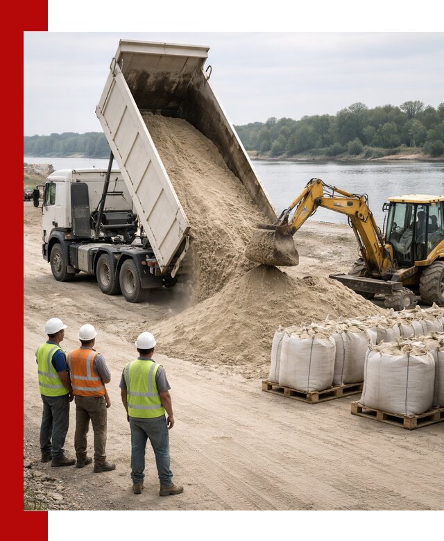 Доставка речного песка в Нижнеудинске самосвалами и погрузкой