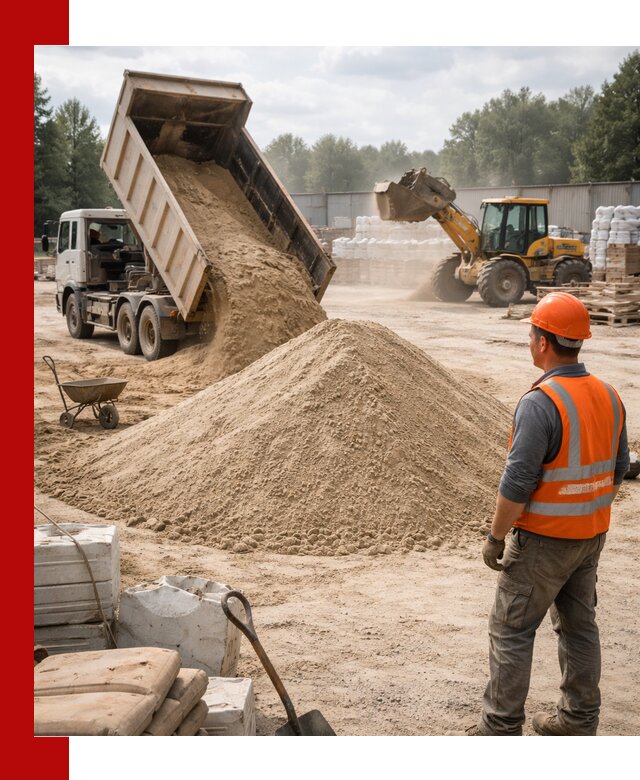 Доставка строительного песка с самосвалом в Нижнеудинске