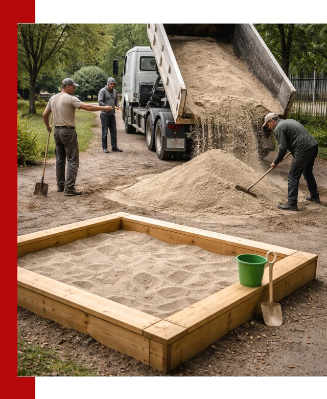 Песок для песочницы с доставкой в Нижнеудинске недорого и чистый