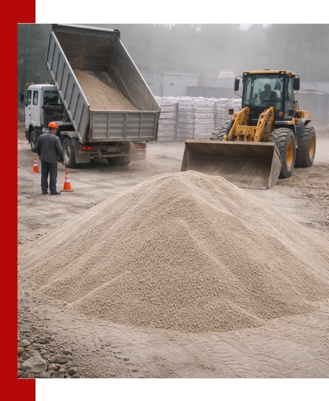 Кварцевый песок фракция 0–8 для стройработ в Нижнеудинске