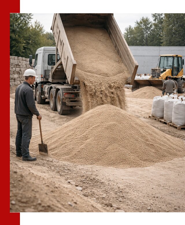 Кварцевый песок фракция 0–3 мм с доставкой в Нижнеудинске
