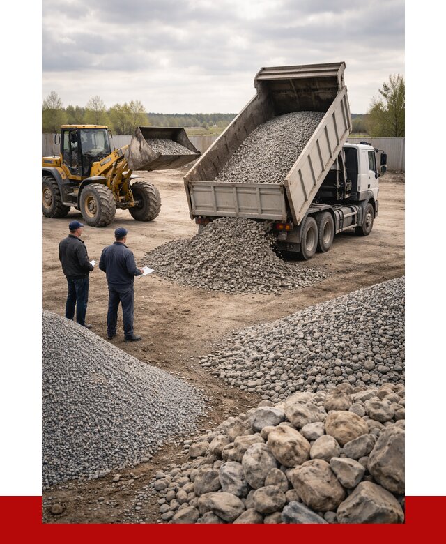 Гравий и камень с доставкой в Нижнеудинске от 4272 р. - ПРОНЕРУДНжк