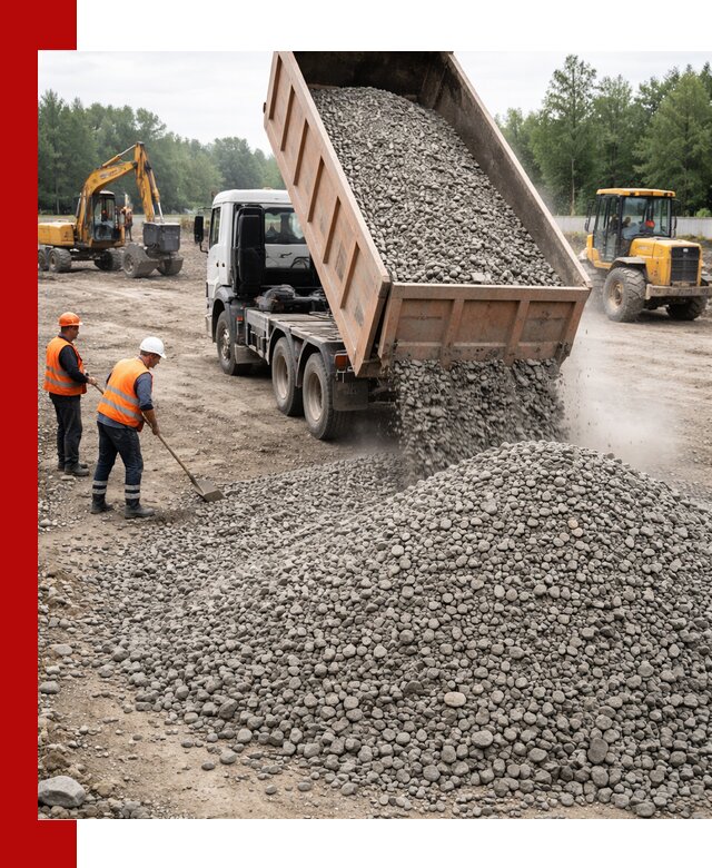 Доставка гравия фракции 40-70 в Нижнеудинске оптом и в розницу