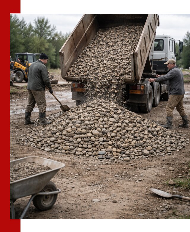 Доставка гальки речной оптом и в розницу в Нижнеудинске