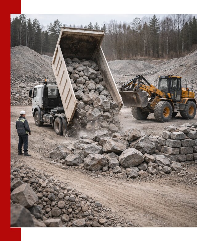 Доставка и продажа бутового гранитного камня в Нижнеудинске