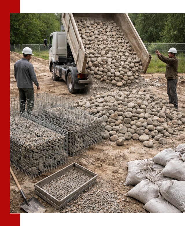 Камень для габионов фракция 70–151 в Нижнеудинске