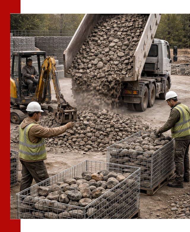 Камень для габионов фракция 100–201 в Нижнеудинске