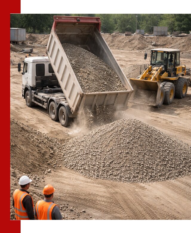 Щебень с песком (ЩГПС С2) с доставкой в Нижнеудинске