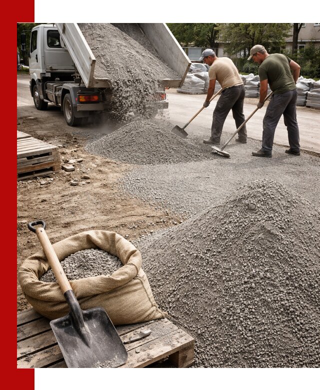 Отсев для тротуарной плитки в Нижнеудинске — доставка и укладка