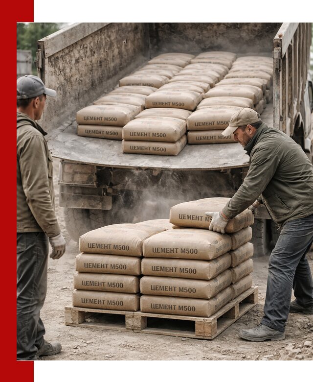 Цемент М500 с доставкой самосвалом в Нижнеудинске