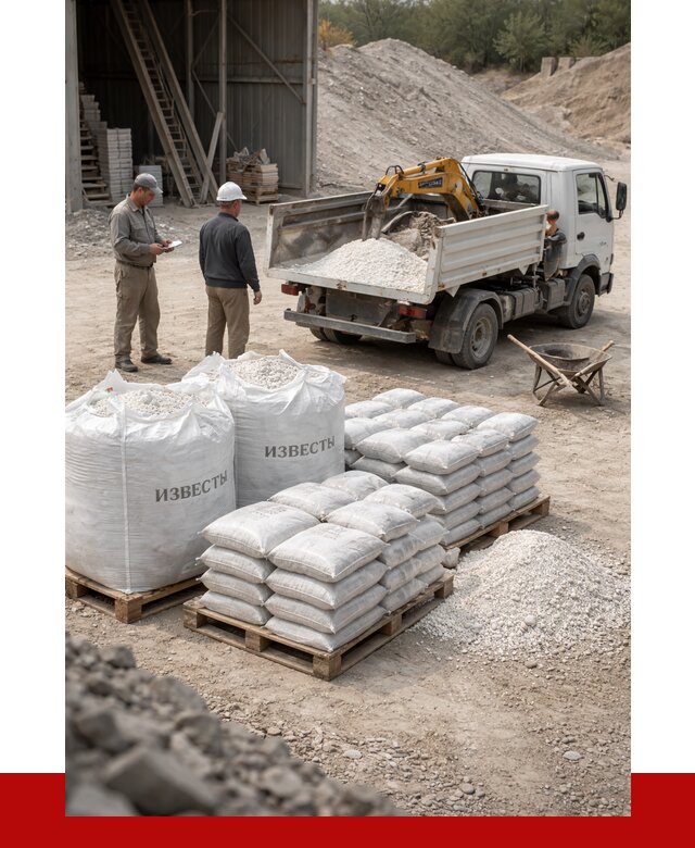 Известь строительная в Нижнеудинске с доставкой от 4272 р. | ПРОНЕРУДНжк