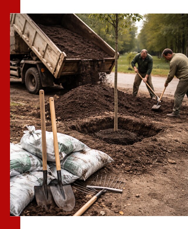 Грунт для посадки деревьев в Нижнеудинске — доставка и подготовка почвы