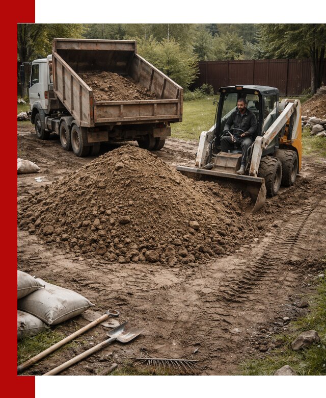 Суглинок для планировки участков в Нижнеудинске с доставкой и выгрузкой