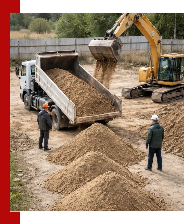 Доставка супеси вагонными и автопартиями в Нижнеудинске