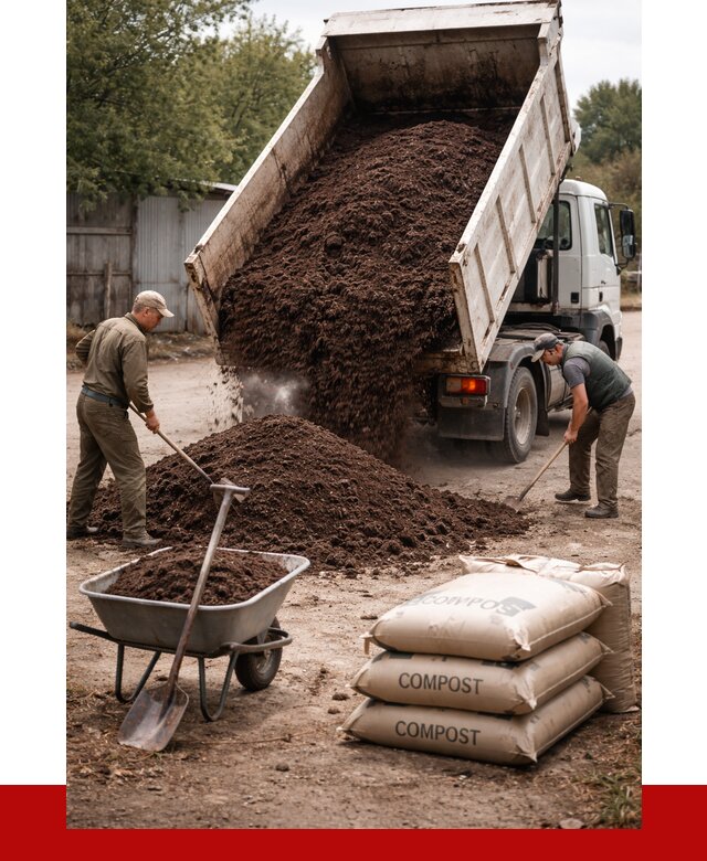 Купить компост в Нижнеудинске от 4272 р. за куб с доставкой | ПРОНЕРУДНжк
