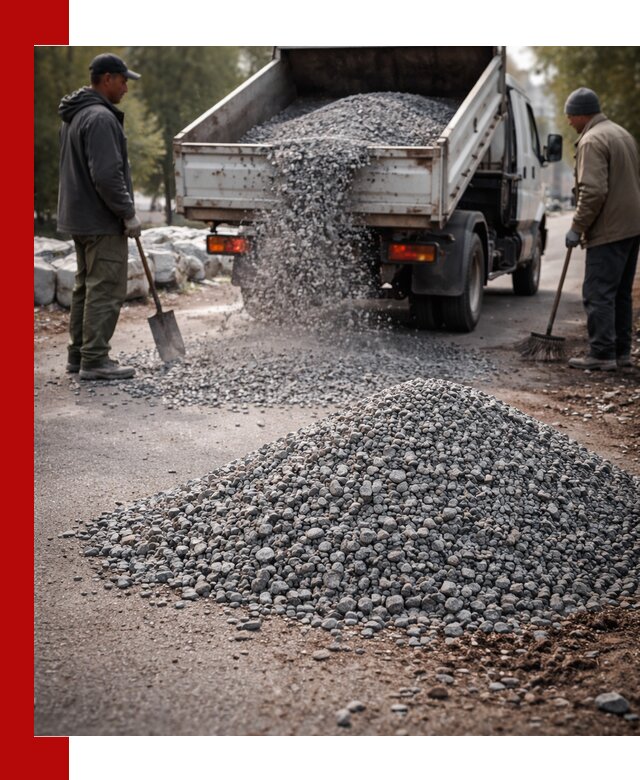 Гранитная крошка для посыпки дорог и тротуаров в Нижнеудинске