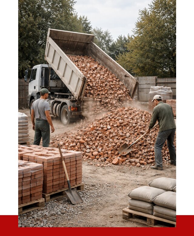 Бой кирпича в Нижнеудинске с доставкой от 4272 руб/куб | ПРОНЕРУДНжк