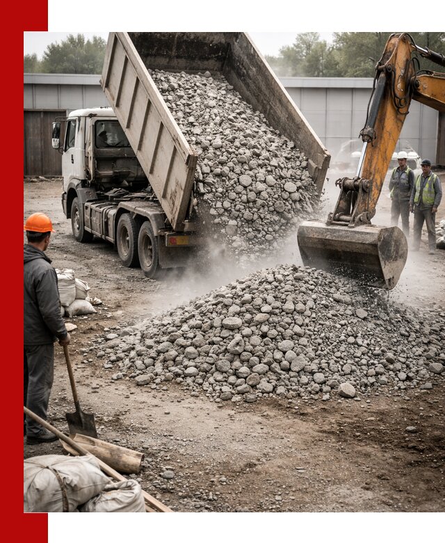 Доставка дробленого бетона в Нижнеудинске оптом и в розницу