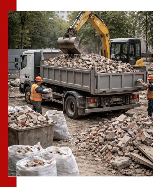 Вывоз строительного мусора в Нижнеудинске с самосвалами и контейнерами