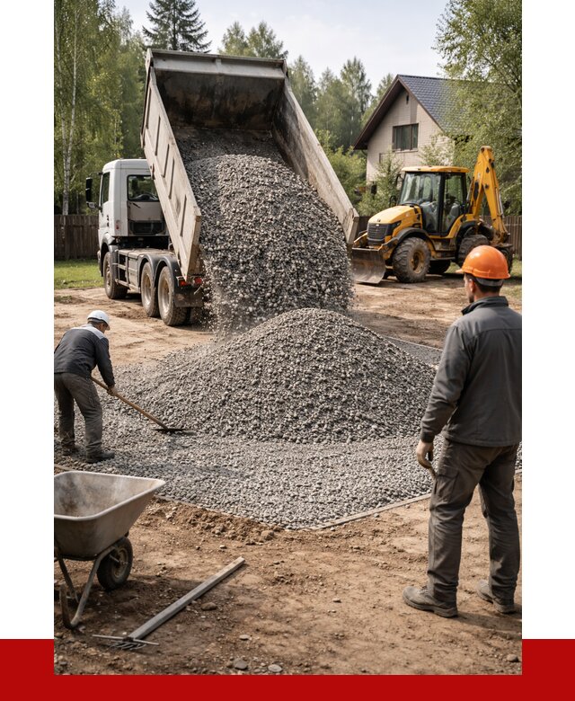 Отсыпка участка щебнем в Нижнеудинске от 6611 р. ПРОНЕРУДНжк