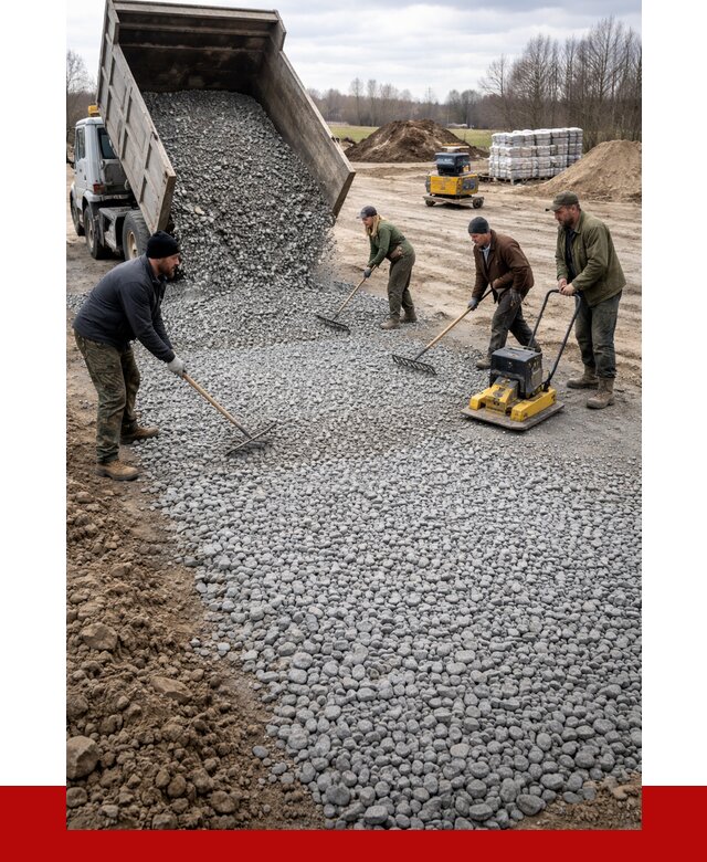 Устройство щебеночной подушки в Нижнеудинске от 4577 р. ПРОНЕРУДНжк